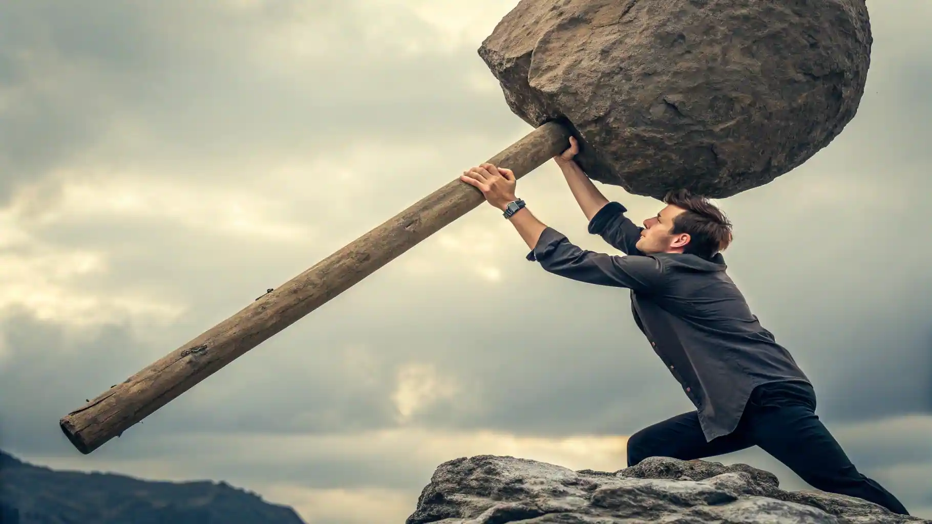 Un emprendedor imbatible usando el apalancamiento (trabajo inteligente) para lograr grandes resultados con menos esfuerzo, en lugar de la fuerza bruta.