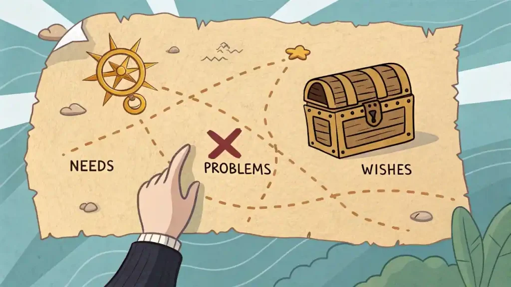 Análisis 360 de la estrategia de negocio, mostrando que el cliente y sus necesidades son el verdadero mapa hacia la rentabilidad y el éxito.