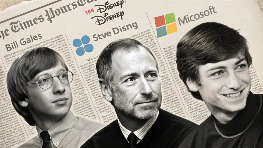 Inicio - Español 5 Bill Gates Perdió TODO en Traf-O-Data, Disney Quebró 2 Veces: Los 7 Fracasos Millonarios Que Nadie Te Cuenta (Y Crearon a Los Más Ricos)