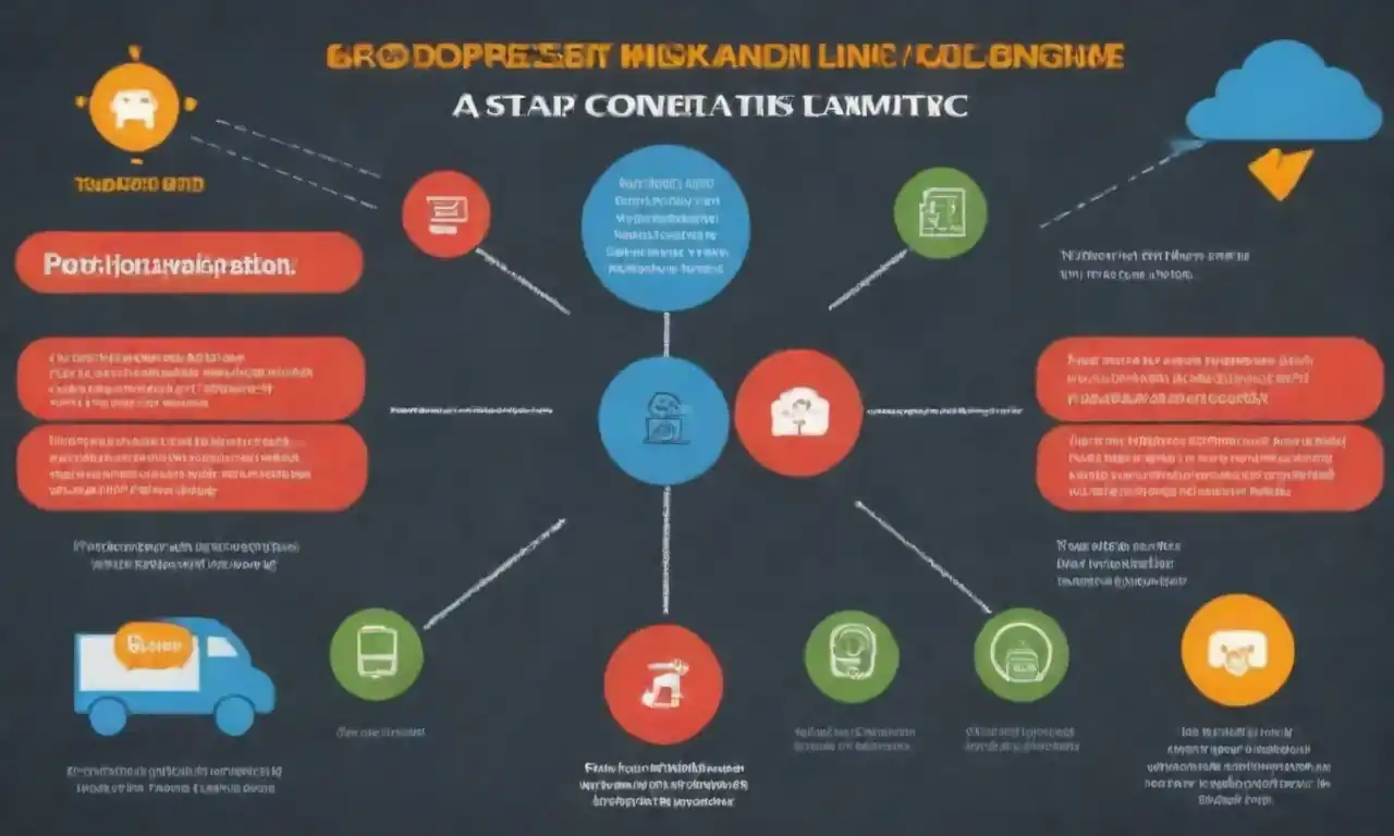 Infographic displaying key benefits of link building strategies with icons representing SEO growth and traffic increase.